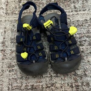 Keen Kids' Navy and Neon Sandals